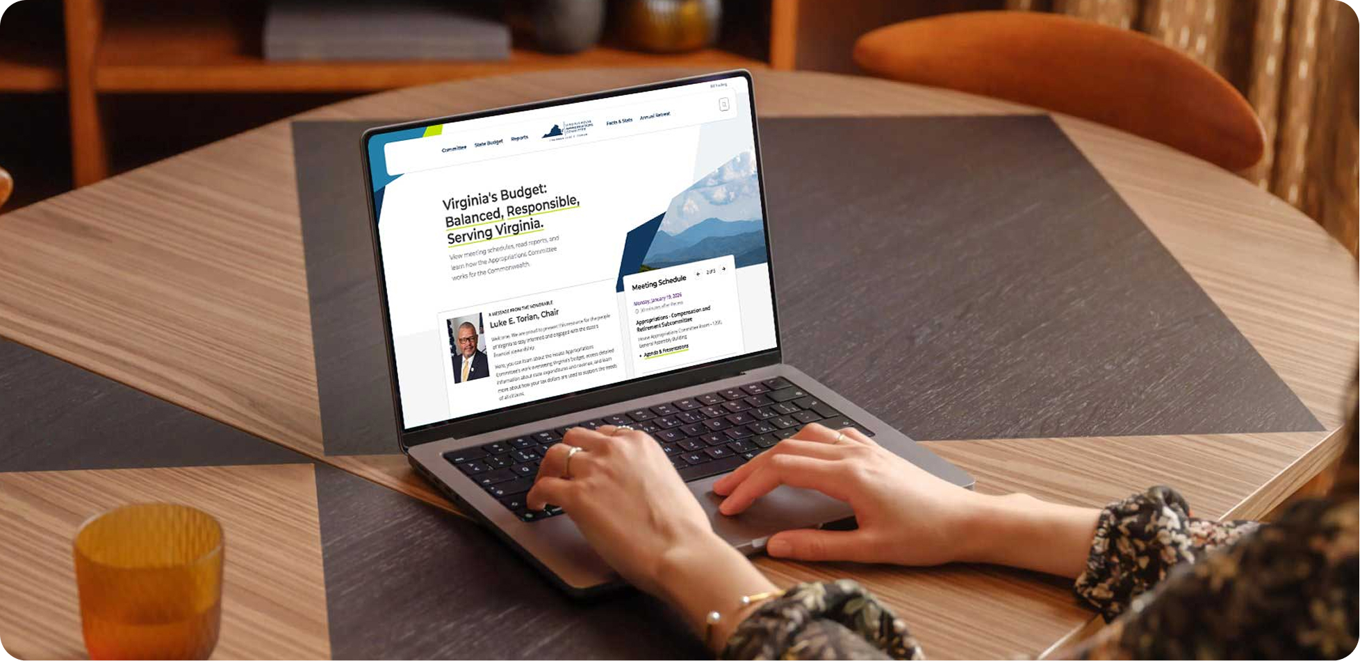 Screenshot of Virginia General Assembly website as seen on desktop.