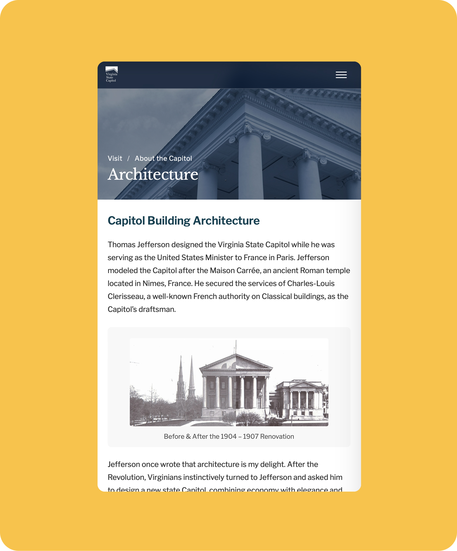 Screenshot of Virginia General Assembly website as seen on desktop.
